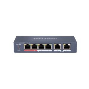 SWITCH POE 4 CANALES 10/100M PROTOCOLO 802.3AF/AT BAJA POTENCIA HIKVISION