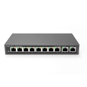 SWITCH 8 PUERTOS POE+ 110W 10/100Mbps + 2 PUERTOS 1Gpbs TASA 4.17Mpps NO ADMINISTRABLE RUIJIE