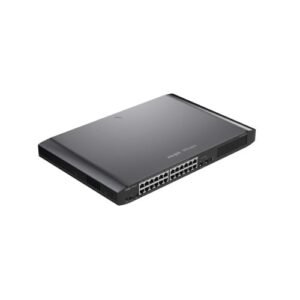 SWITCH 24 PUERTOS POE+ 370W 1Gbps + 2 PUERTOS SFP 1Gpbs TASA 38.69Mpps ADMINISTRABLE NUBE RUIJIE