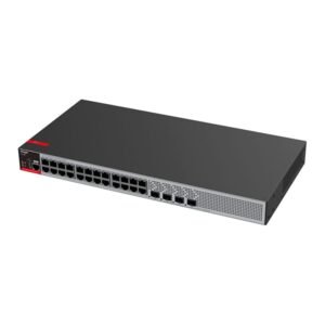 SWITCH 24 PUERTOS RED 1Gpbs + 4 PUERTOS SFP 2.5Gbps CAPA 2+ TASA 51Mpps 1RU RACK ADMINISTRABLE NUBE RUIJIE RG-S2915-24GT4MS-L