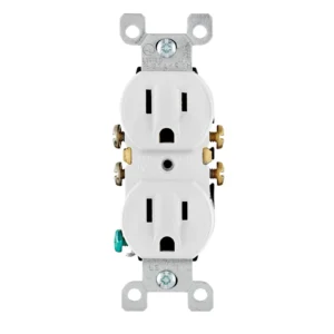 TOMA 15A 125V 1F+N+T DOBLE POLO TIERRA NEMA 5-15R LEVITON SIN TAPA